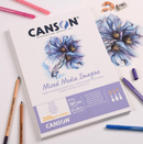 Canson Imagine White Mixed Media Pad - Light Grain 200gsm A4 - 50 Sheets