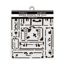 Stamperia Stencil 4.72"x 4.72" - Art of Travelling - Suitcases*