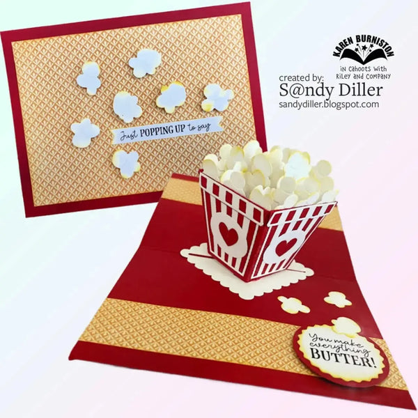 Karen Burniston Clear Stamps 3"x4" Popcorn Phrases