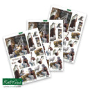 Katy Sue Christmas stickers featuring shepherds and sheep on a white background