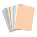 Set of colorful textured paper sheets on a white background
