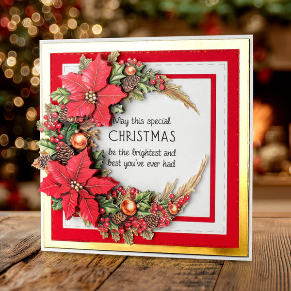 Katy Sue Die Cut Decoupage 3/Pkg - Christmas Flowers