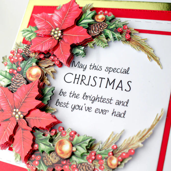 Katy Sue Die Cut Decoupage 3/Pkg - Christmas Flowers