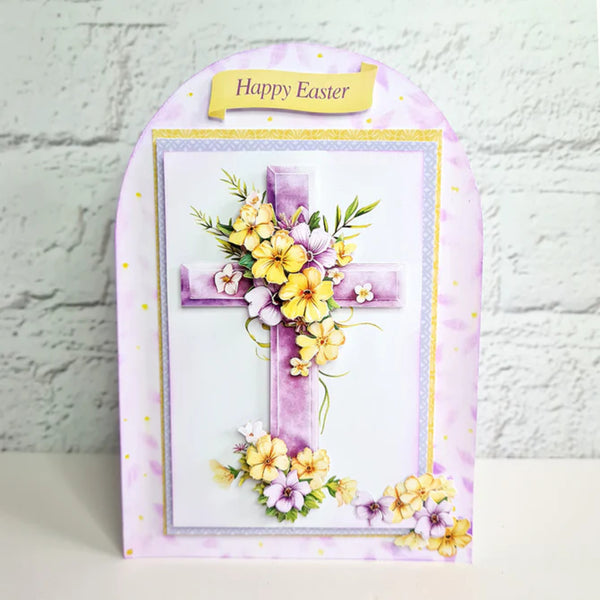 Katy Sue Die Cut Decoupage 3/Pkg - Lilac Floral Cross