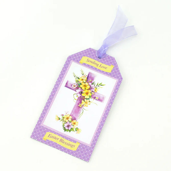 Katy Sue Die Cut Decoupage 3/Pkg - Lilac Floral Cross