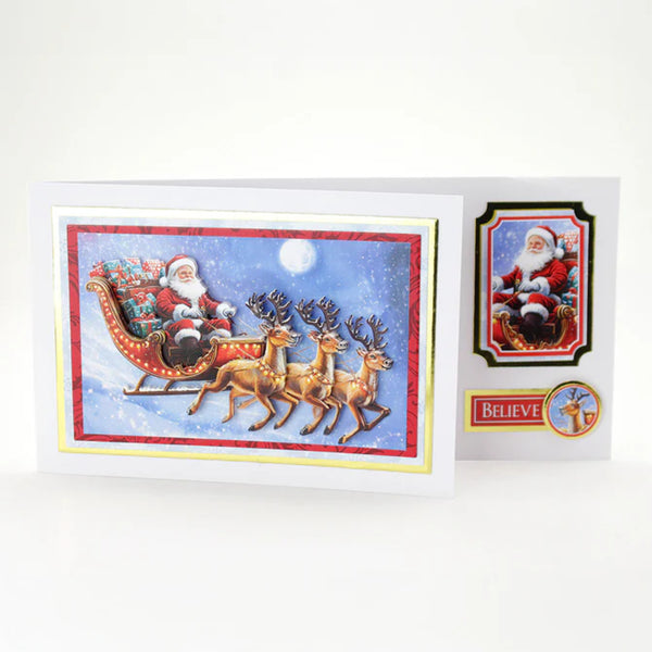 Katy Sue Die Cut Decoupage 3/Pkg - Santa in the Sky