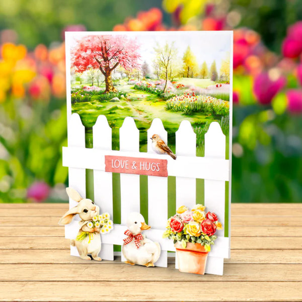 Katy Sue Picket Fence Card Making Kit - Spring Garden