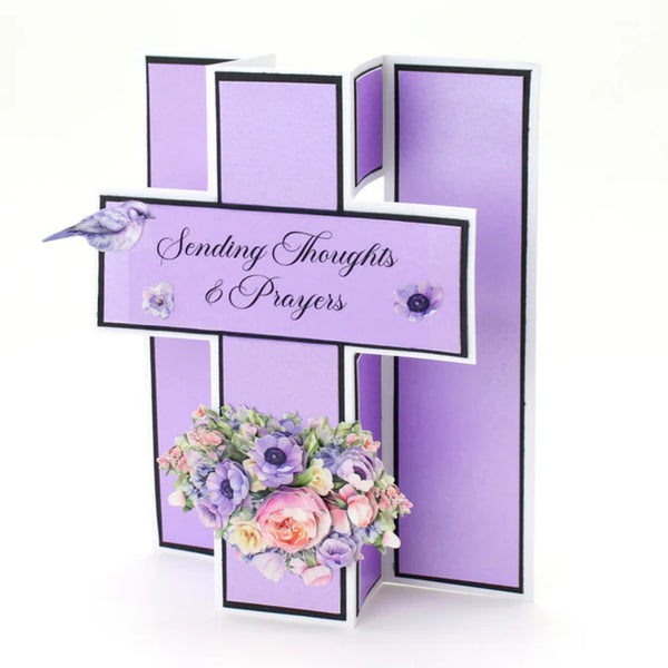 Katy Sue White Cross Pop Up Cards & Envelopes 12/Pkg