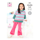 King Cole Free Pattern - Cherished Baby DK Yarn - Oversized Top & Jacket With Hat