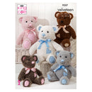 King Cole Free Pattern - Velveteen Yarn - Velveteen Teddy Bears