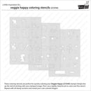 Lawn Clippings Colouring Stencils - Veggie Happy