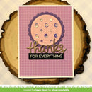 Card with decorative design and 'thanks for everything' text on a wooden background