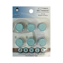 Li'l Davis Designs - Circle Ribbon Sliders - Light Blue 6/Pkg