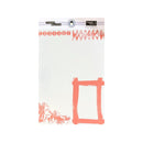 Li'l Davis Designs - Jenni Bowlin - Painted Transparency - Red printed designs, including numbers, a diamond pattern, floral accents, and a rectangular frame, shown against a plain white background.