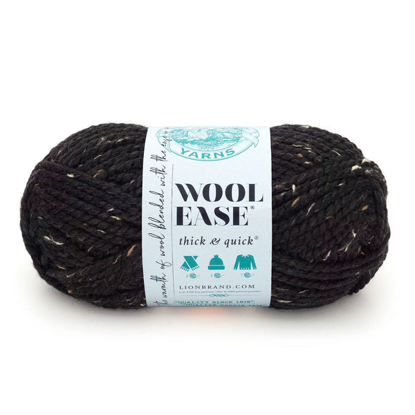 Lion Brand Wool-Ease Thick & Quick Yarn - Obsidian