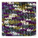 Multicolored crocheted fabric with a textured pattern