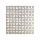 A square overlay with a repeating diamond pattern in Metallic Silver and Clear centered on a plain white background.