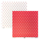 Luxe Designs 12"x12" Double Sided Cardstock - Simple Calico - Red.
Side one - White with red dots.
Side two - Red with white dots.