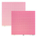 Luxe Designs 12"x12" Double Sided Cardstock - Simple Dot - Pink.
Side one - White with pink dots.
Side two - Pink with white dots.