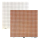 Luxe Designs 12"x12" Double Sided Cardstock - Simple Grid - Brown.
Side one - White with brown lines.
Side two - Brown with white lines.