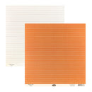 Luxe Designs 12"x12" Double Sided Cardstock - Simple Lined - Orange.
Side one - White with orange lines.
Side two - Orange with white lines.