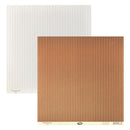 Luxe Designs 12"x12" Double Sided Cardstock - Simple Pinstripe - Brown.
Side one - White with brown lines.
Side two - Brown with white lines.