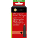 Manuscript Calligraphy Ink Cartridges 24/Pkg Black