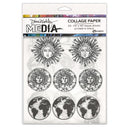 Dina Wakley MEdia Collage Tissue Paper 7.5"X10" 20/PKg Antiquities
