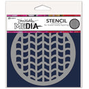 Dina Wakley Media Stencils 5"X5" - Fire Tracks Coaster