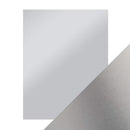 Craft Perfect Satin Mirror Cardstock 8.5"X11" 5/Pkg Satin -Frosted Silve*