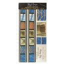 Magic Scapes Clearly Creative Freeze Frames transfer sheet featuring various photographic frame designs, including brick walls, blue sky, and wooden beams, with a 'Morning Day' scented candle design on the bottom right.