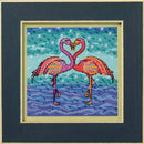 Mill Hill Laurel Burch Counted Cross Stitch Kit 5"X5" Flowering Flamingos