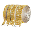 Poppy Crafts Self-adhesive Diamond Rhinestone Ribbon - Gold Medal 4 Pack*