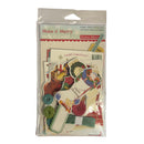 A packaged set of Christmas-themed miscellany paper cutouts and embellishments. The clear plastic bag contains assorted festive cutouts, buttons, ribbons, and cards, with the header card reading 'Make it Merry Miscellany' and 'Outdoor Affair.