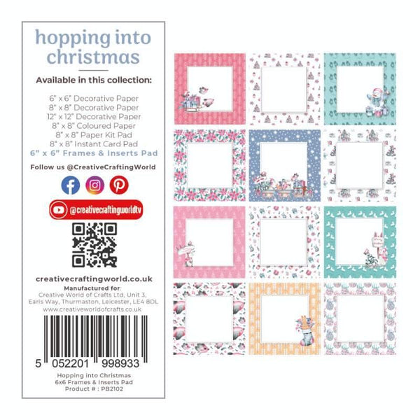 The Paper Boutique Hopping into Christmas 6"x 6" Frames & Insert Pad*