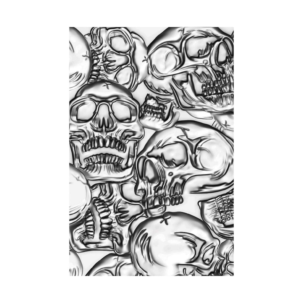 Poppy Crafts 3D Embossing Folder 64 Skulls