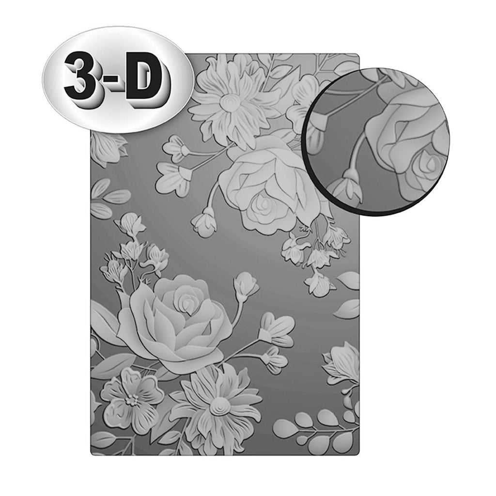 Poppy Crafts 3D Embossing Folder 91 Mixed Florals