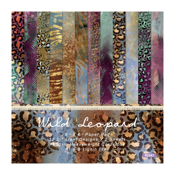 Poppy Crafts 6"x6" Paper Pack #226 - Wild Leopard