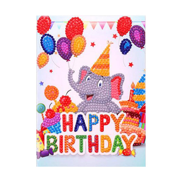Poppy Crafts Diamond Art Happy Birthday Greeting Card