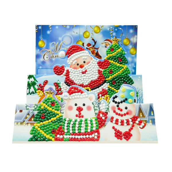 Poppy Crafts Diamond Art 3D Christmas Greeting Card