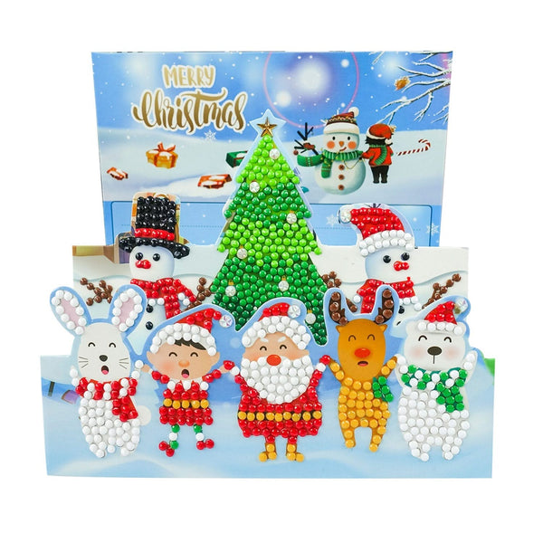 Poppy Crafts Diamond Art 3D Christmas Greeting Card