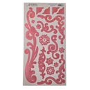 Carolee's Creations Adorn It Clear Stickers - Pink Flourish