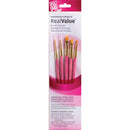 Princeton Real Value Golden Taklon Short Handle Brush Set 5/Pkg
