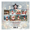 A square paper craft design sheet titled 'Paper Favorites Christmas Gnomes