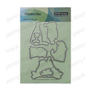 Penny Black Creative Dies 100% Steel Cutting Die set on a sage green backing card, featuring multiple die-cut shapes.