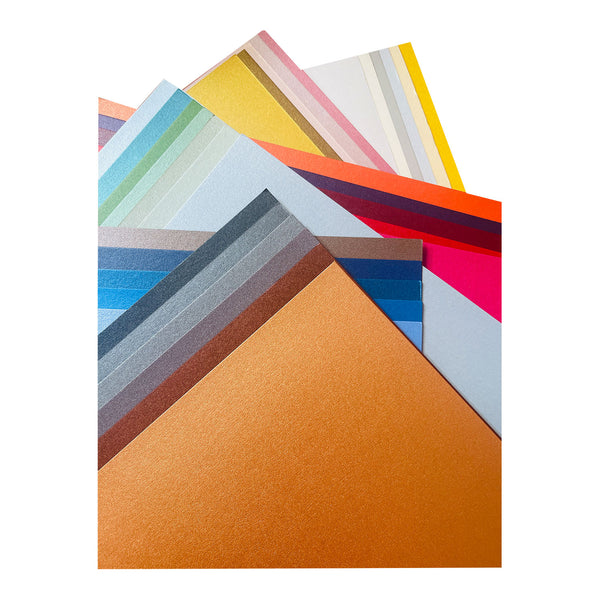 Poppy Crafts 12"x 12" Premium Pearlescent Cardstock Pack - 35 Sheets