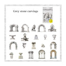Poppy Crafts Classical Manor Door & Window Stickers - Grey Stone Craving