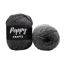 Poppy Crafts Soft Yak Wool 100g - Charcoal Grey