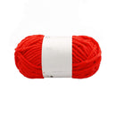 Poppy Crafts Super Soft Chenille Yarn 100g - Bright Red