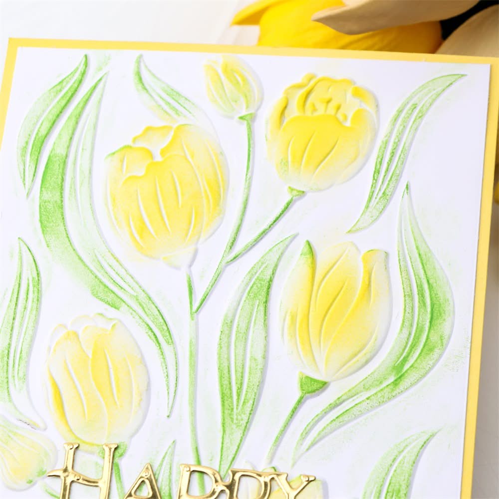 Poppy Crafts 3D Embossing Folder #183 - Tulips – CraftOnline